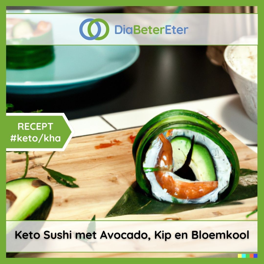 Keto Sushi met Avocado, Kip en Bloemkool